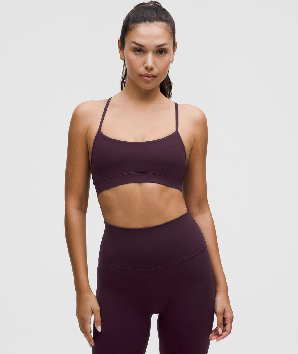 Flow Y Bra Nulu Light Support A/C Cups Black Plum