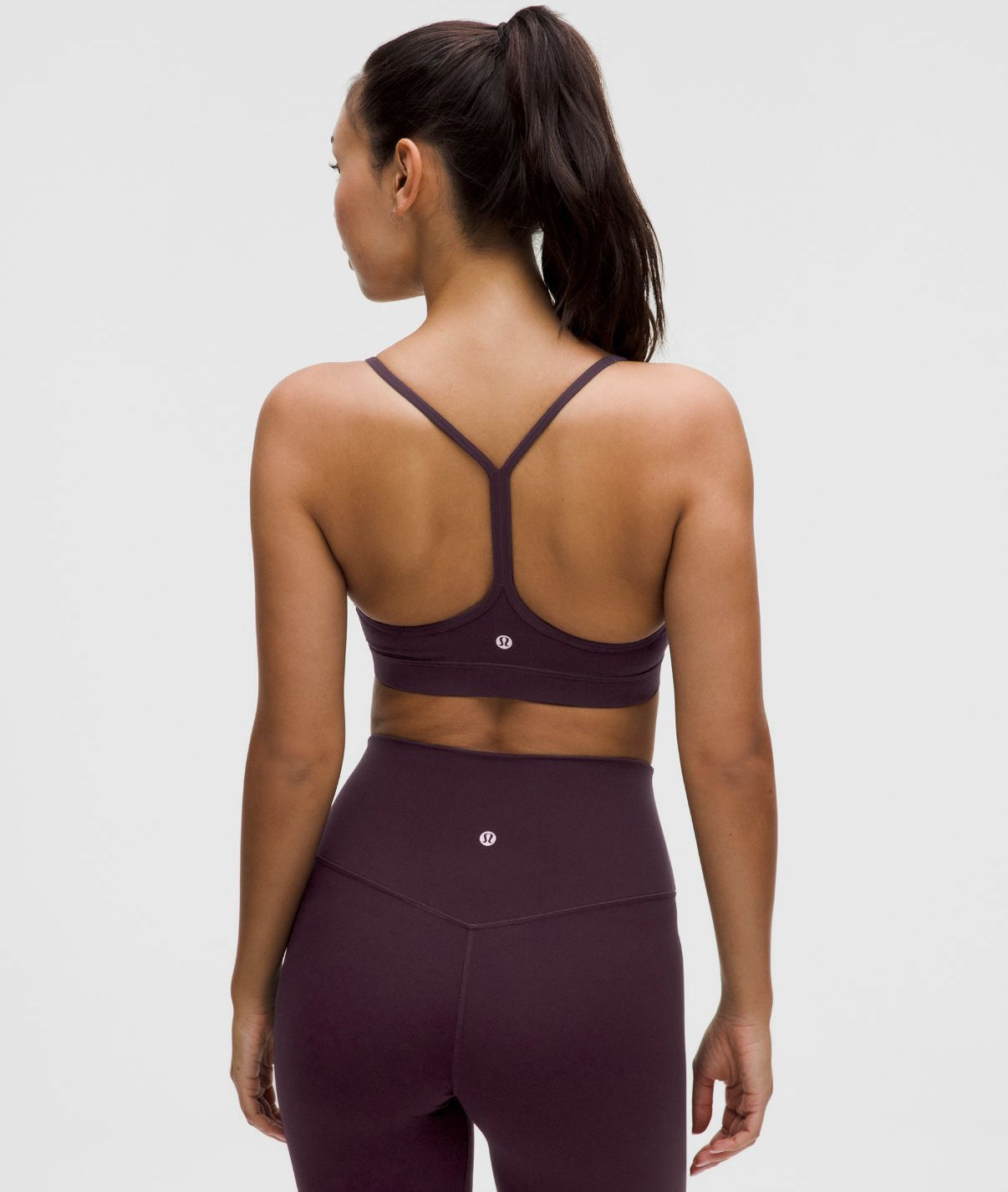 Flow Y Bra Nulu Light Support A/C Cups Black Plum