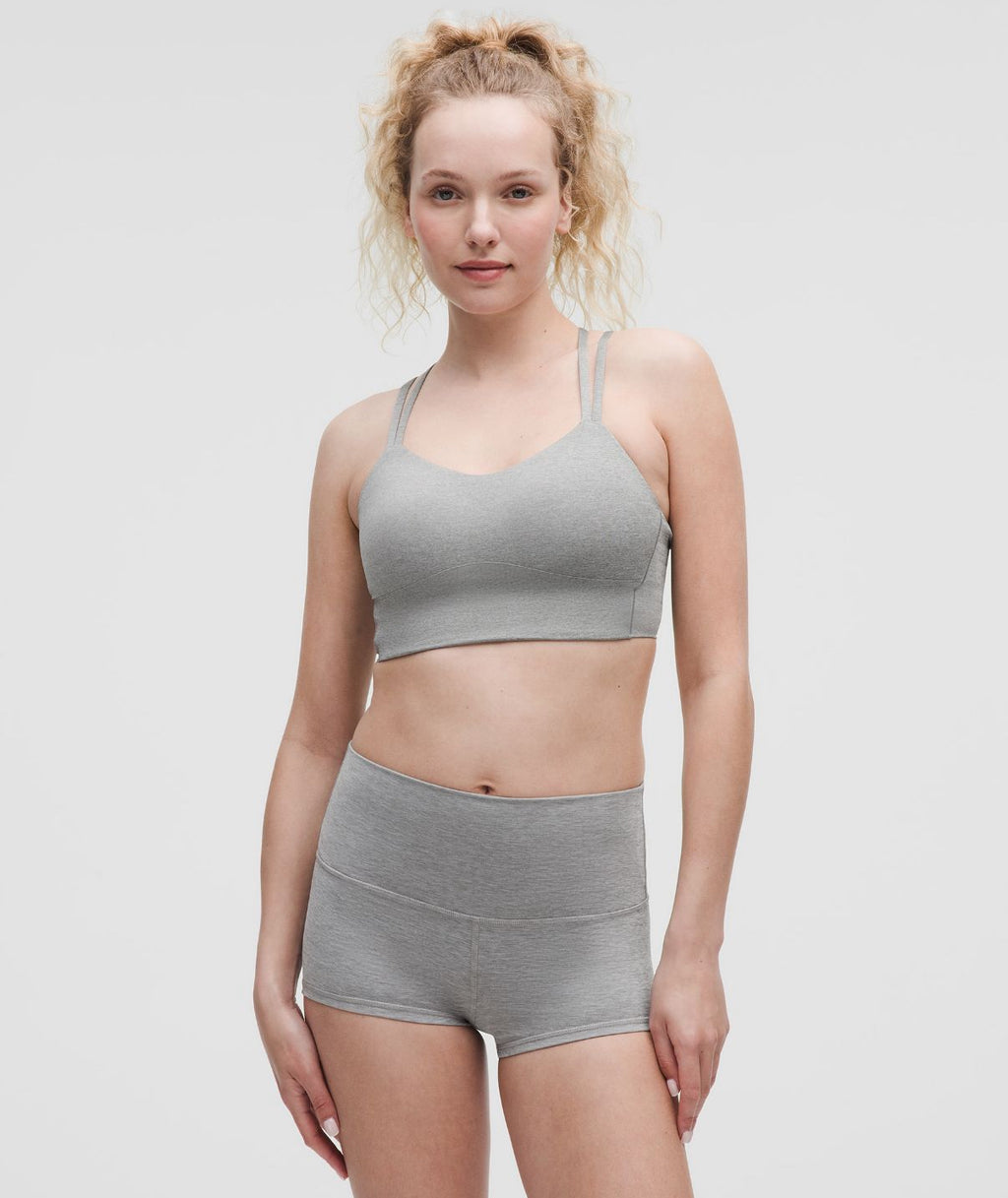 Like a Cloud Longline Bra Light Support B/C Cup Heathered Core Medium Grey