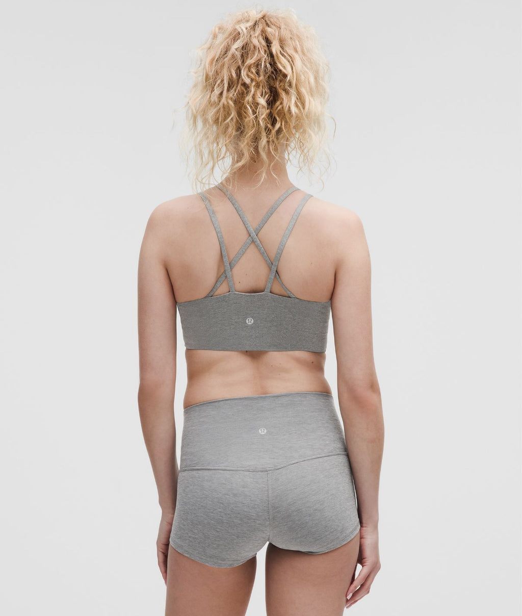 Like a Cloud Longline Bra Light Support B/C Cup Heathered Core Medium Grey