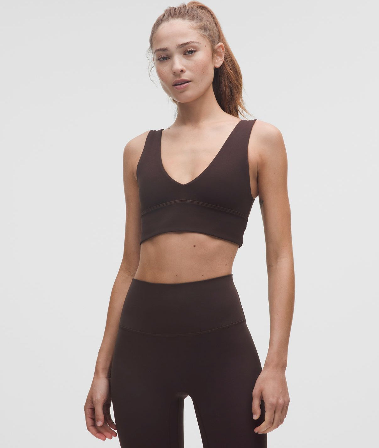 Align V-Neck Bra Light Support A/B Cup Sequoia