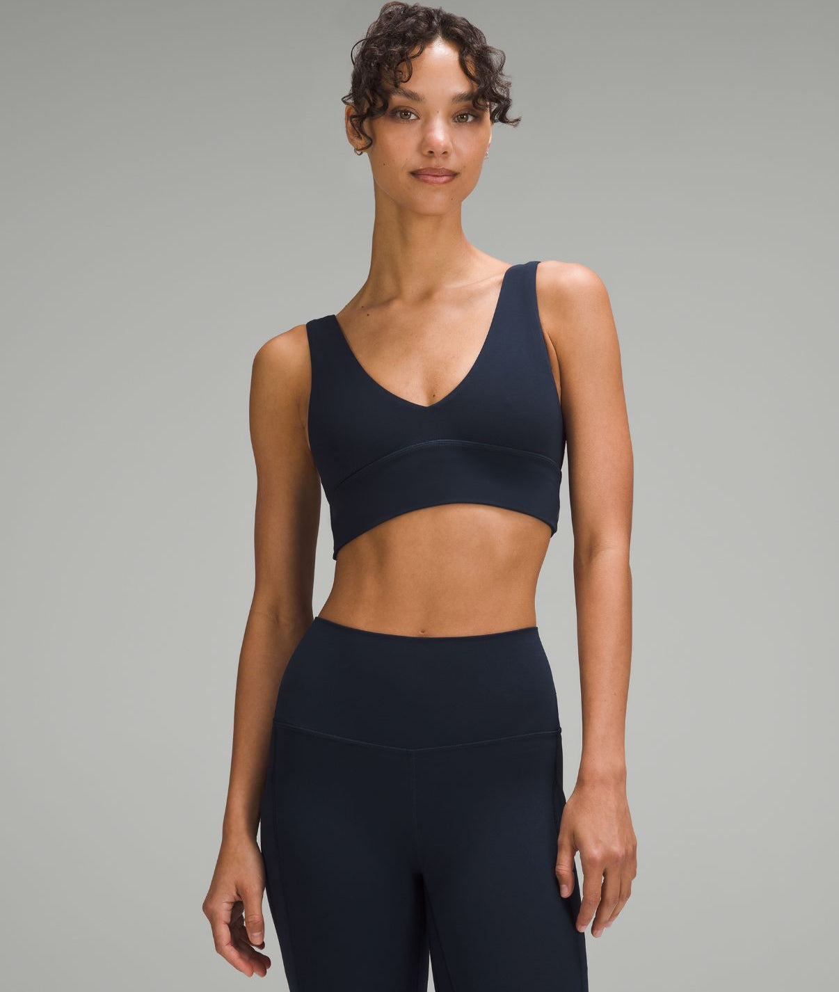 Align V-Neck Bra Light Support A/B Cup True Navy