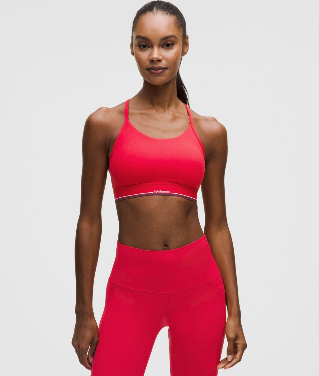 Flow Y Mid-Support Bra Logo B/C Cup Lululemon Red
