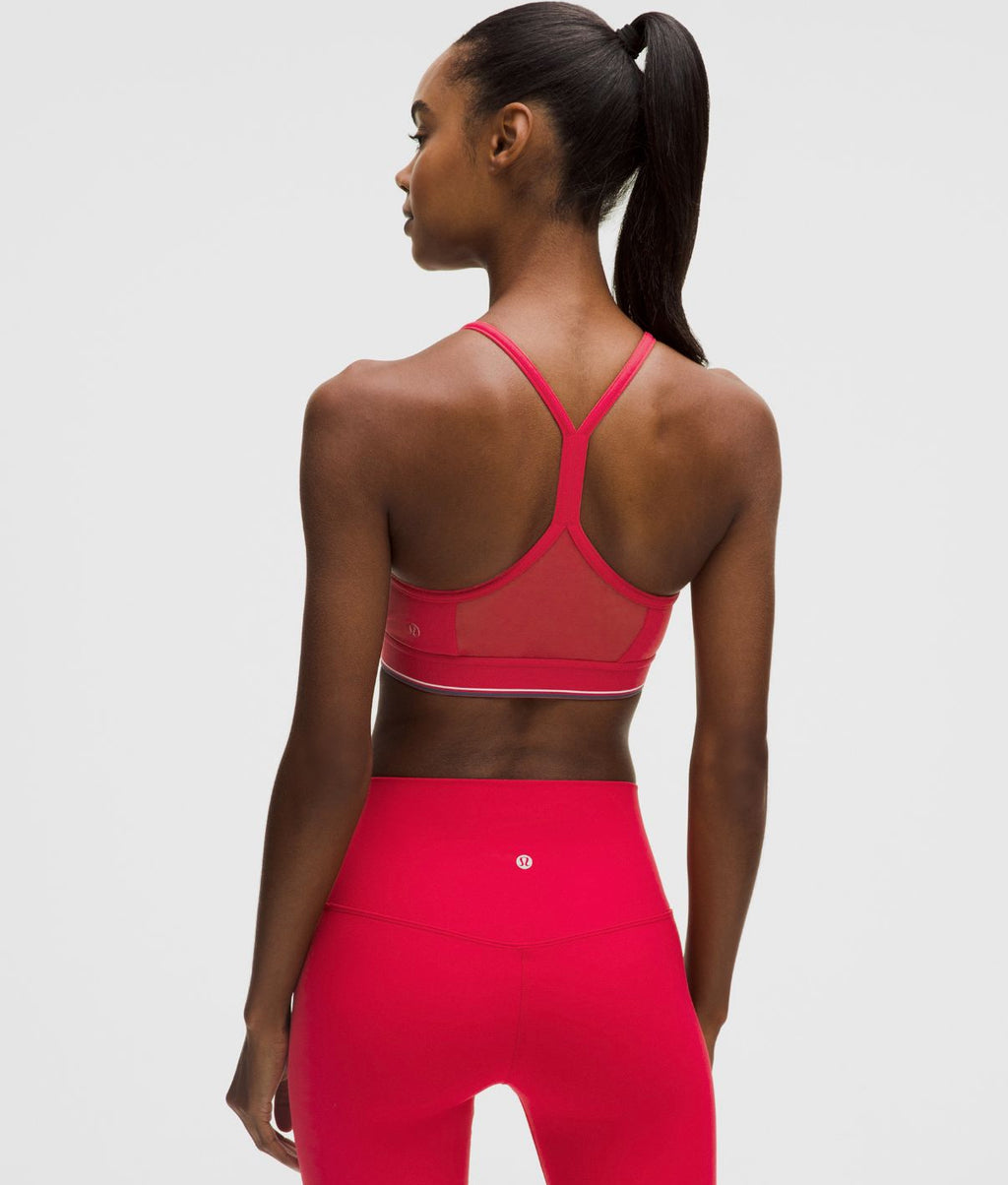 Flow Y Mid-Support Bra Logo B/C Cup Lululemon Red