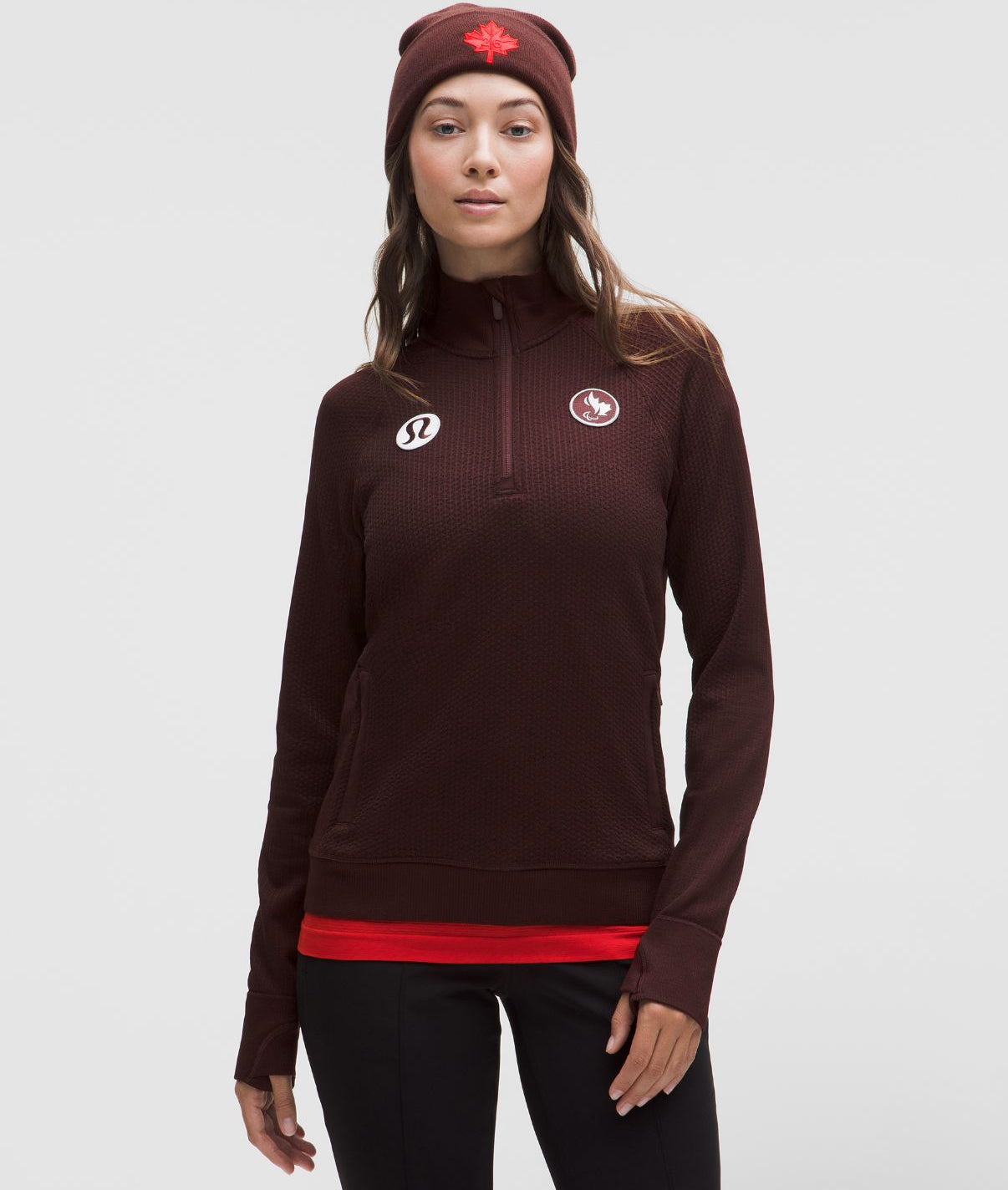 Team Canada Women’s Engineered Warmth Half Zip CPC Logo
