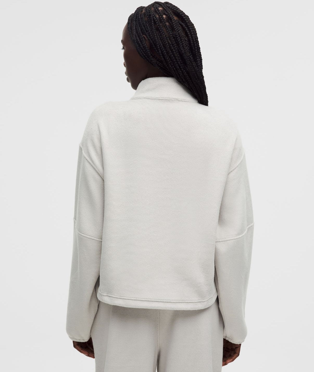 Scuba Oversized Half Zip Hoodie Riverside/Mirror Silver