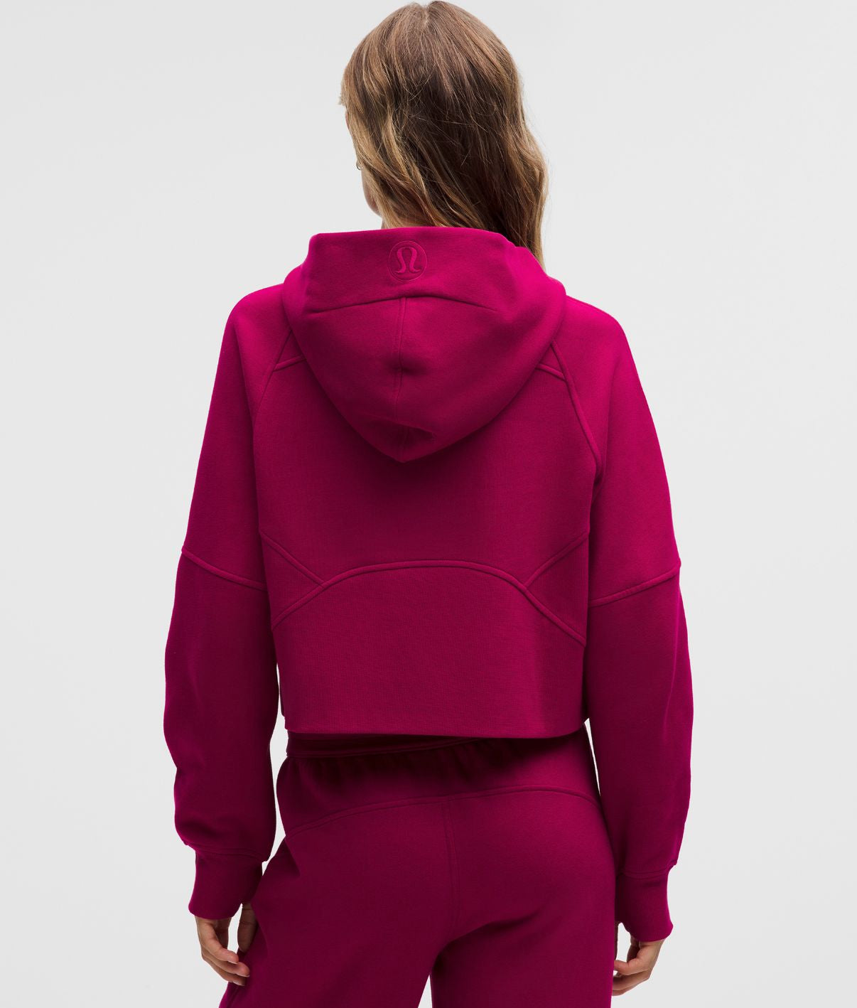 Scuba Oversized Half Zip Hoodie Berry Rumble