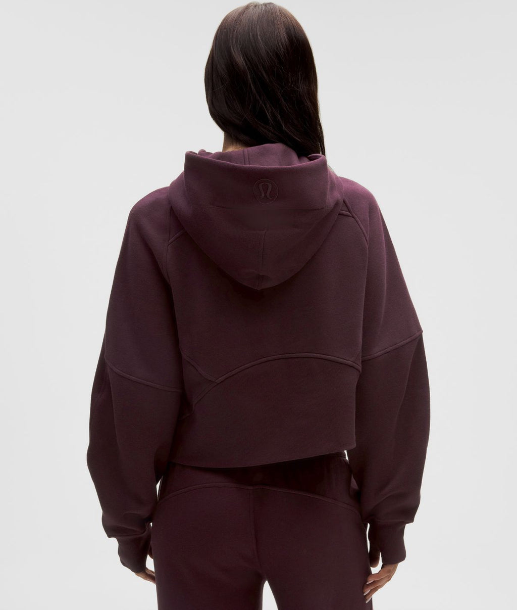 Scuba Oversized Half Zip Hoodie Black Plum/Gold