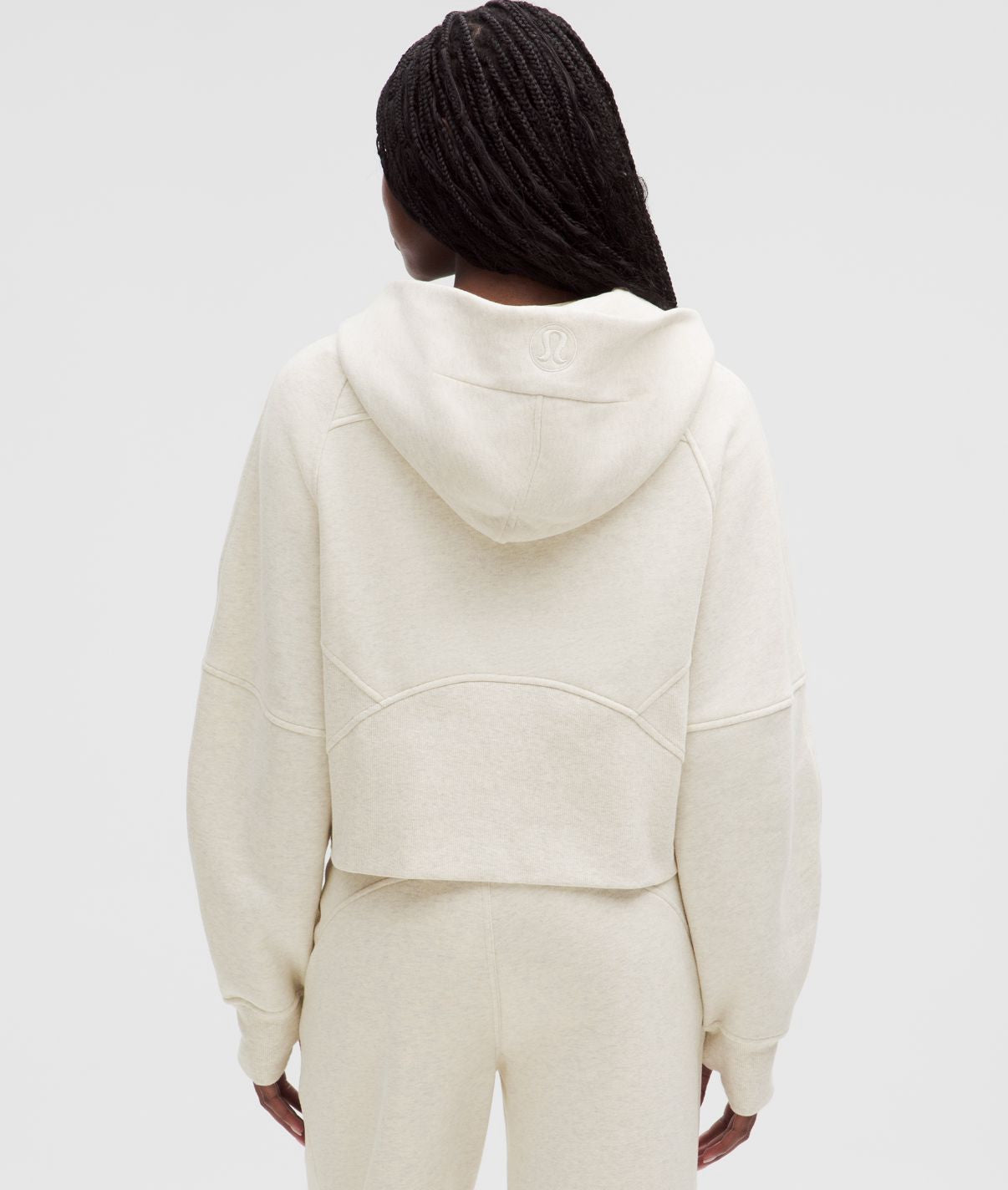 Scuba Oversized Half Zip Hoodie Heathered Bone/Gold