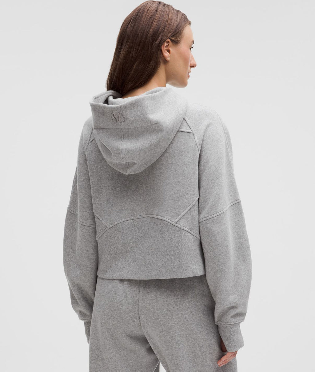 Scuba Oversized Half Zip Hoodie Heathered Core Medium Grey