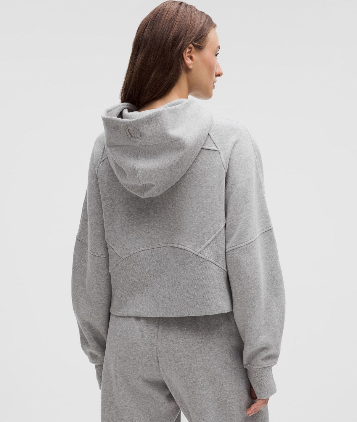 Scuba Oversized Half Zip Hoodie Heathered Core Medium Grey