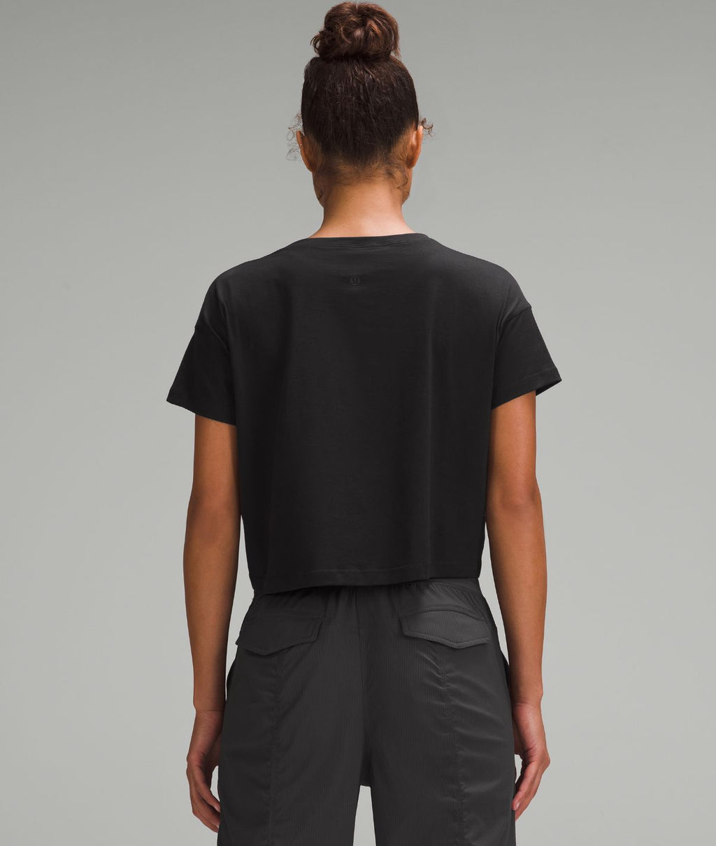 All Yours Organic Cotton Cropped T-Shirt Heathered Core Ultra Grey