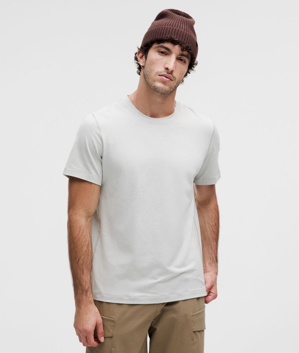 Soft Jersey Short-Sleeve Shirt Heathered Vapor