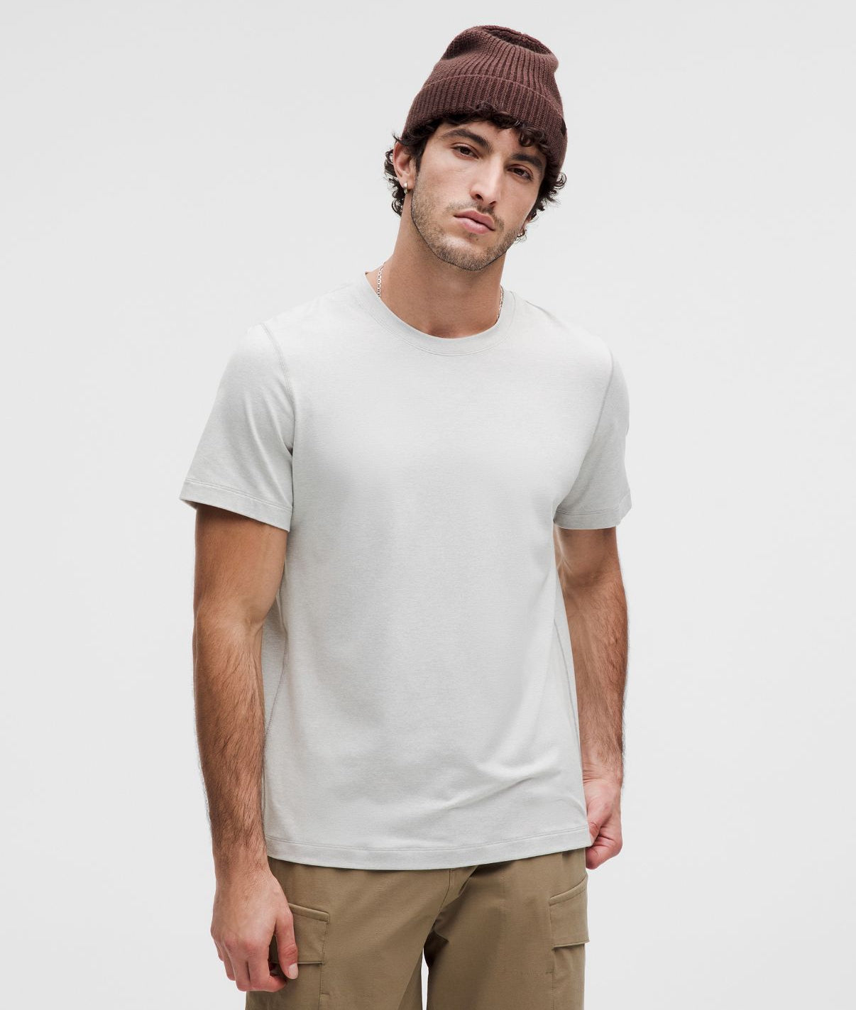 Soft Jersey Short-Sleeve Shirt Heathered Vapor