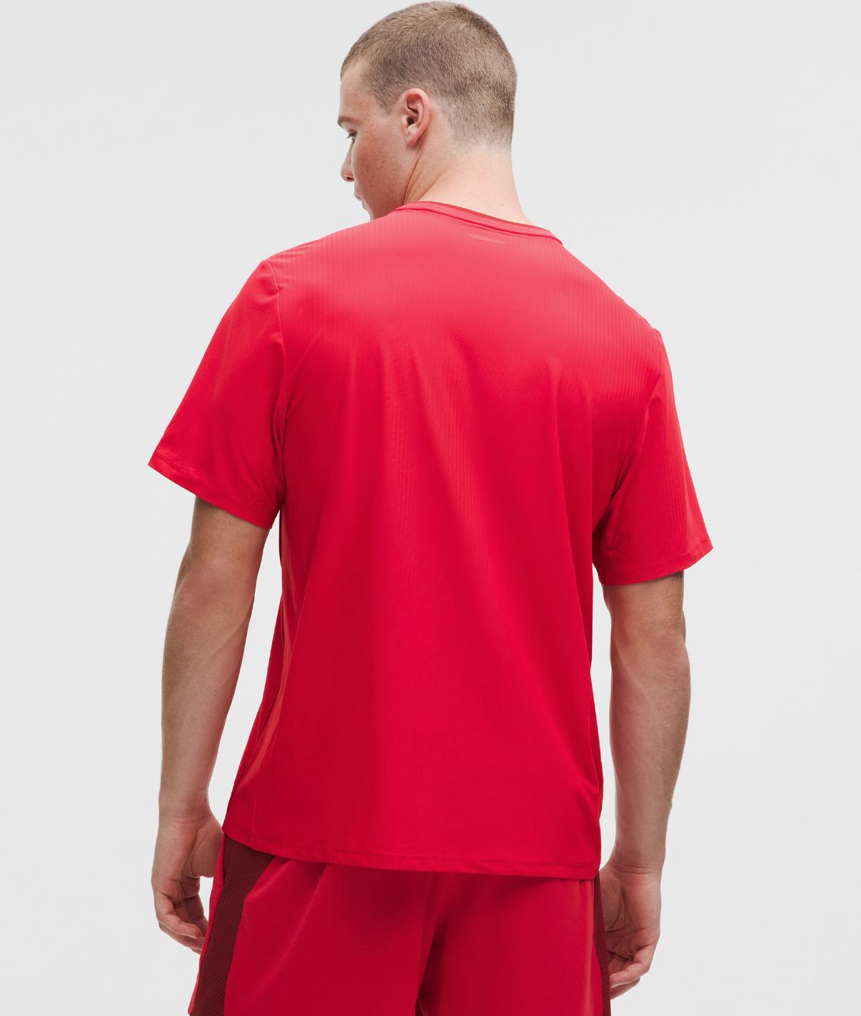 Soft Jersey Short-Sleeve Tennis Shirt Red