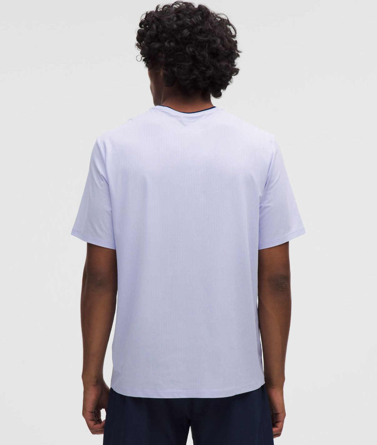 UV-Protective Striped Mesh Tennis T-Shirt Serene Blue
