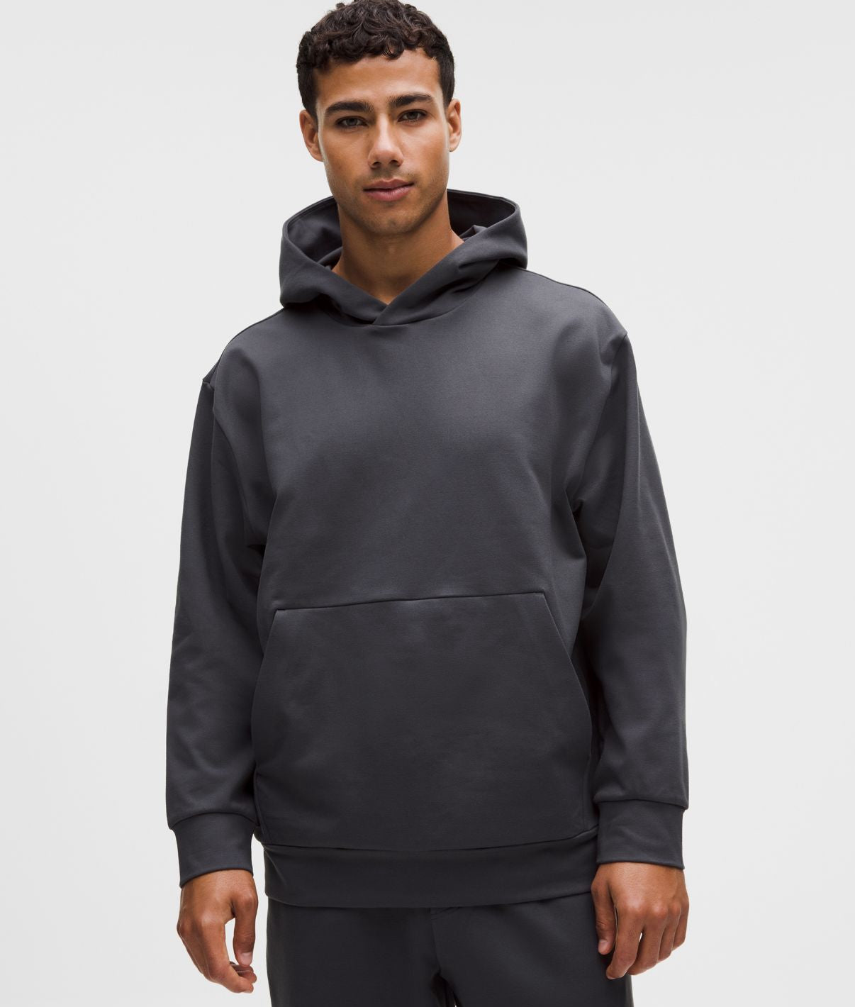 Heavyweight Soft Jersey Pullover Hoodie Coal
