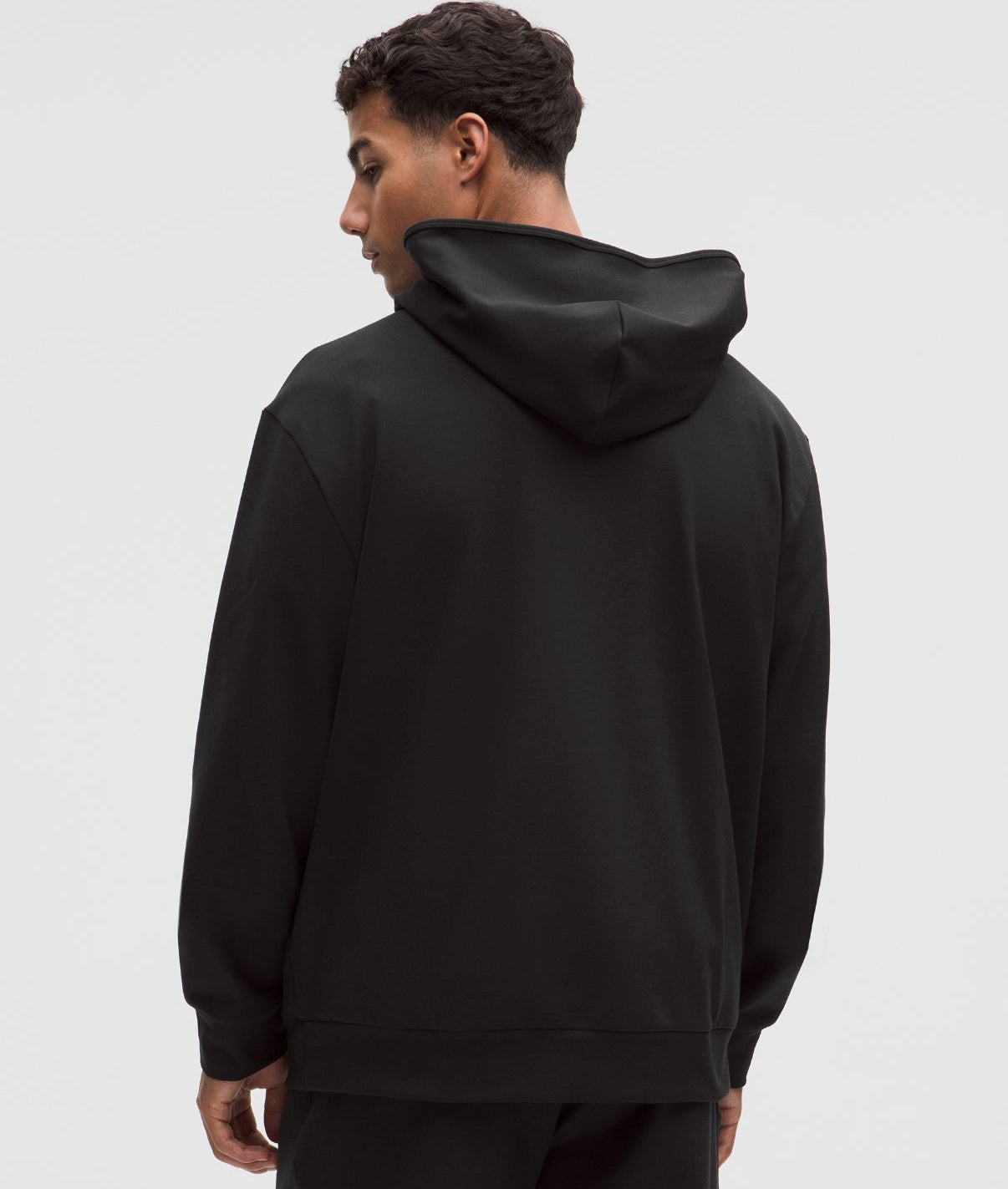 Soft Jersey Pullover Hoodie Black