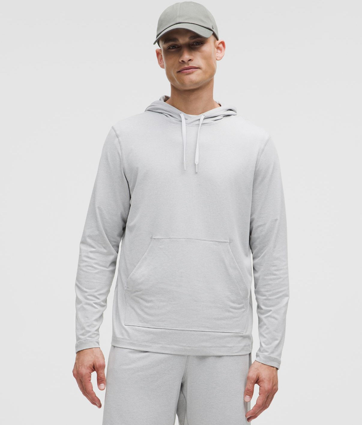 Soft Jersey Pullover Hoodie Heathered Vapor