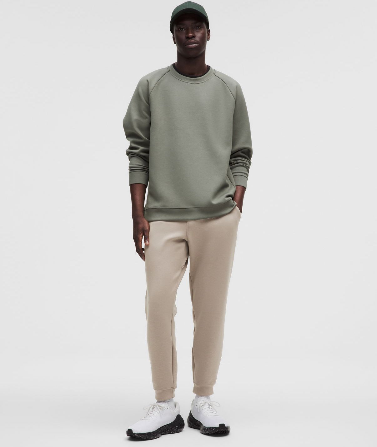Smooth Spacer Jogger Regular Warm Ash Grey