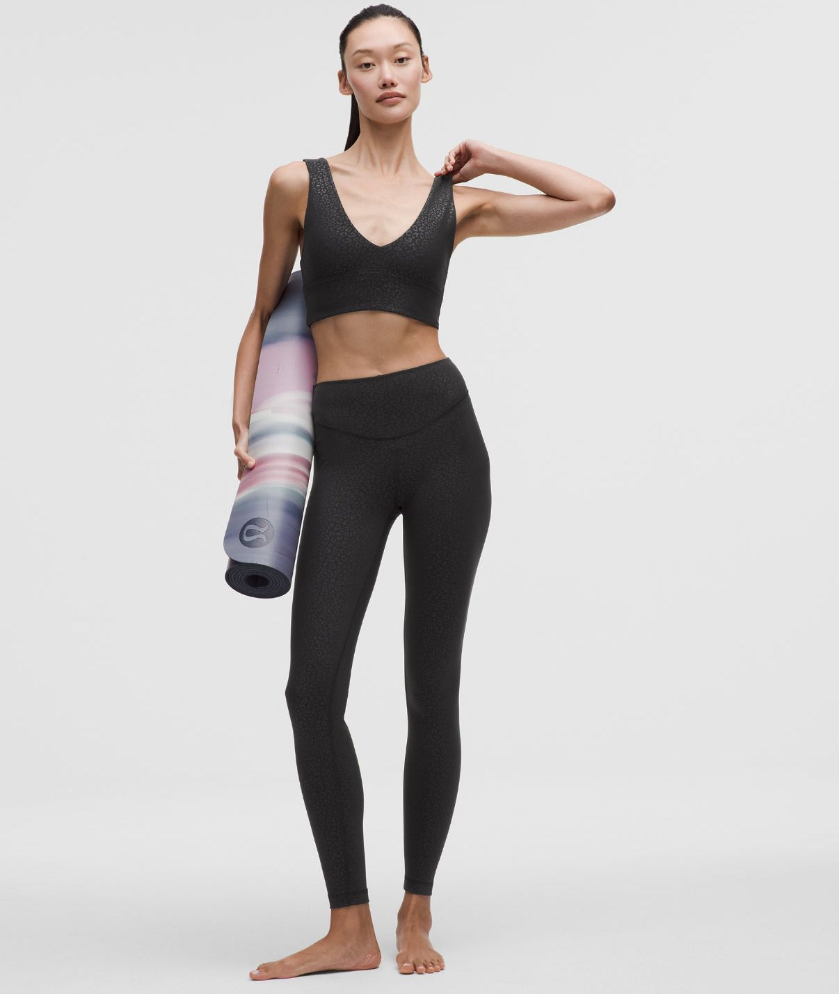 Wunder Under SmoothCover High-Rise Tight 28'' Leopardo Shift Micro Emboss Black