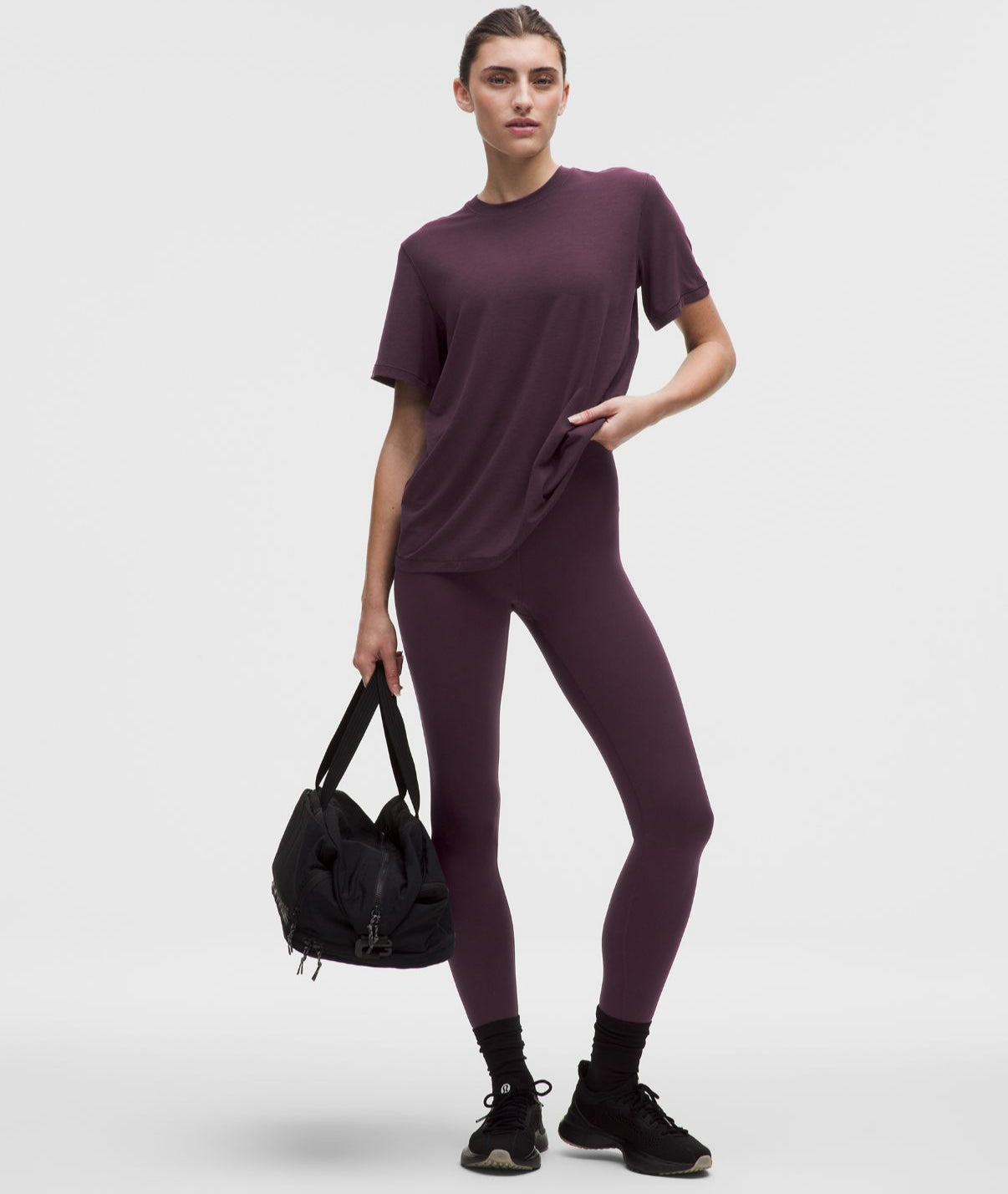 Glow Up Super-High-Rise Tight 28'' Black Plum