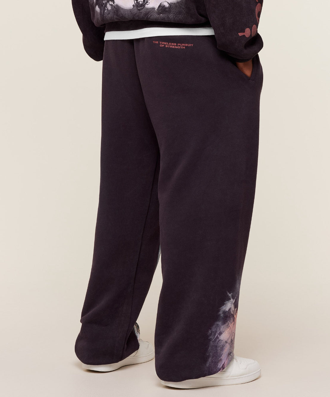 Power x Fratezza Graphic Joggers – Asphalt Grey/Plum Brown