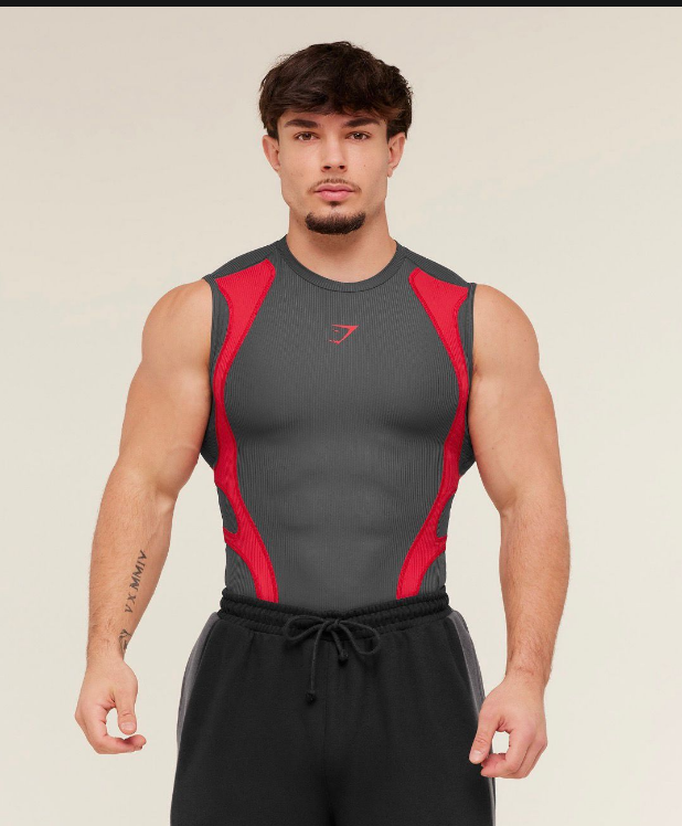 Gymshark X Carlos Belcast Tank Baselayer Onyx Grey