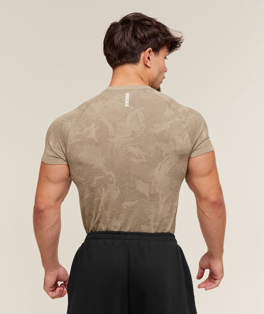 Geo Seamless T-Shirt Sand Brown