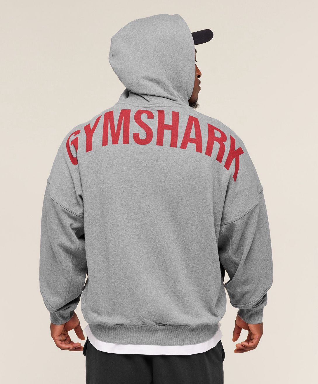 Power Zip Up Hoodie Pebble Grey