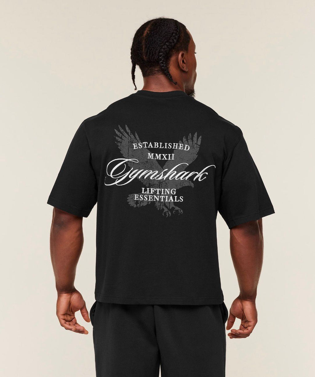 Eagle Script Graphic T-Shirt Black