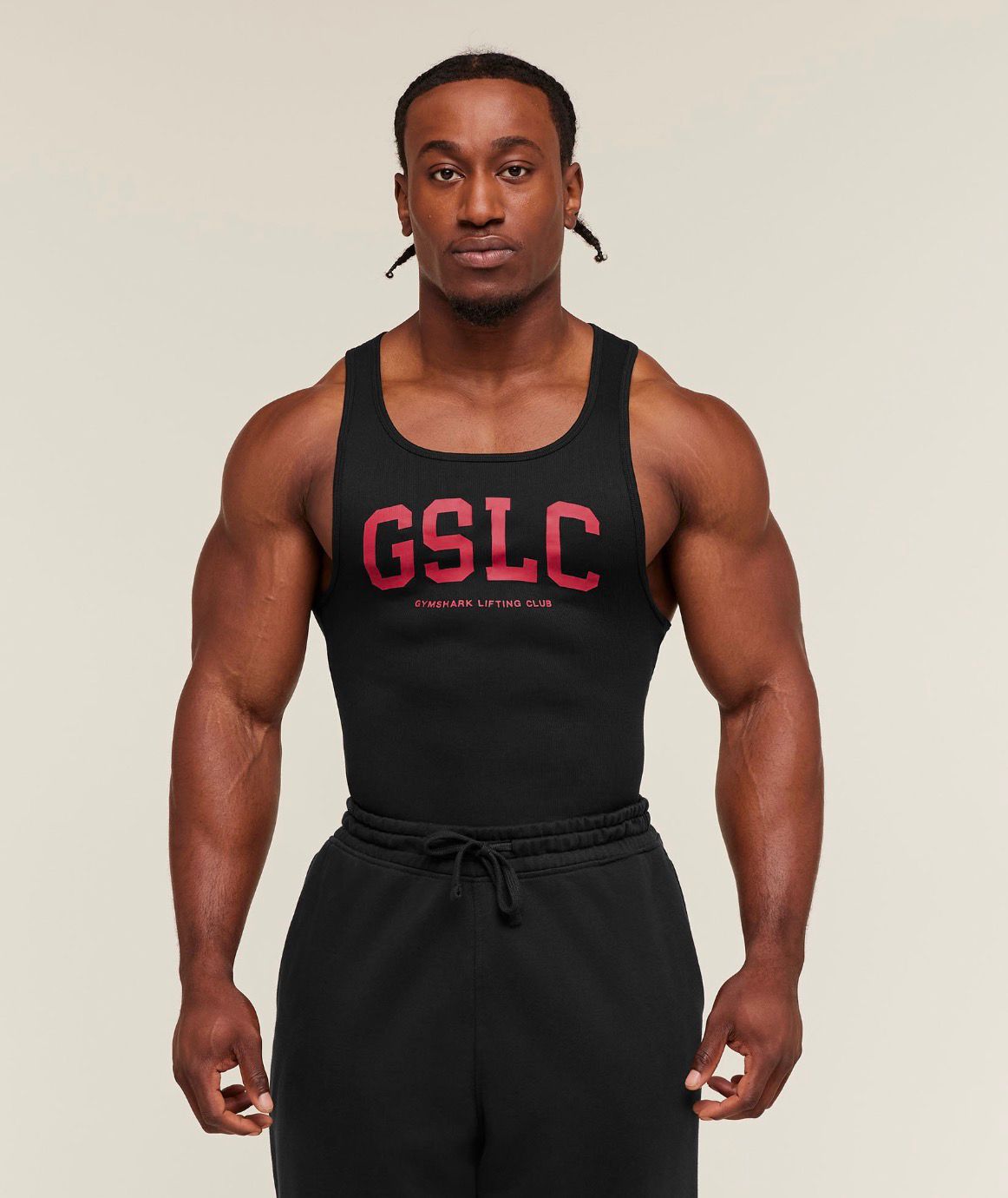 Gslc Ribbed Tank Black/Red
