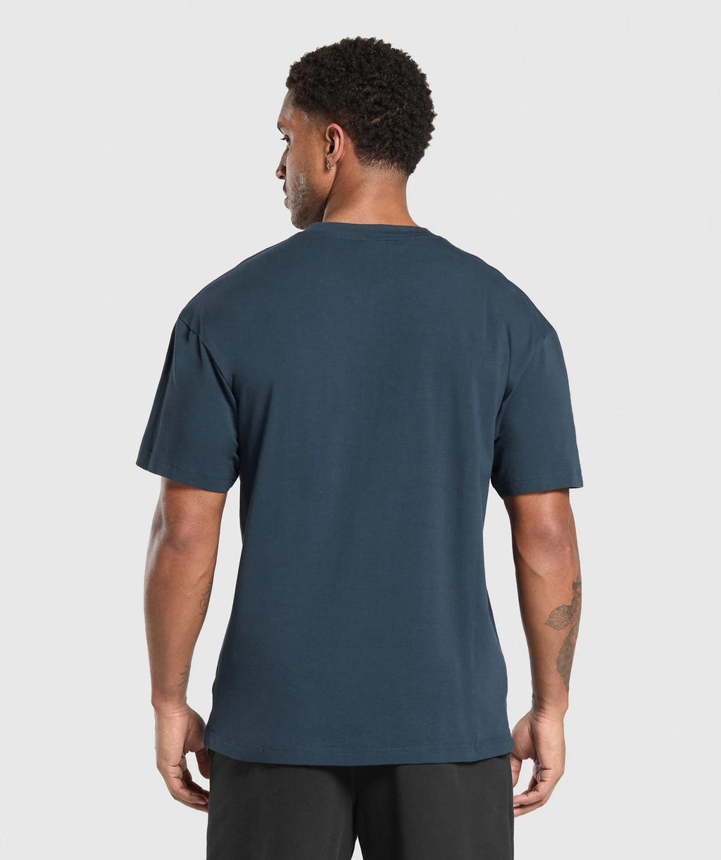 Crest T-Shirt Navy Blue
