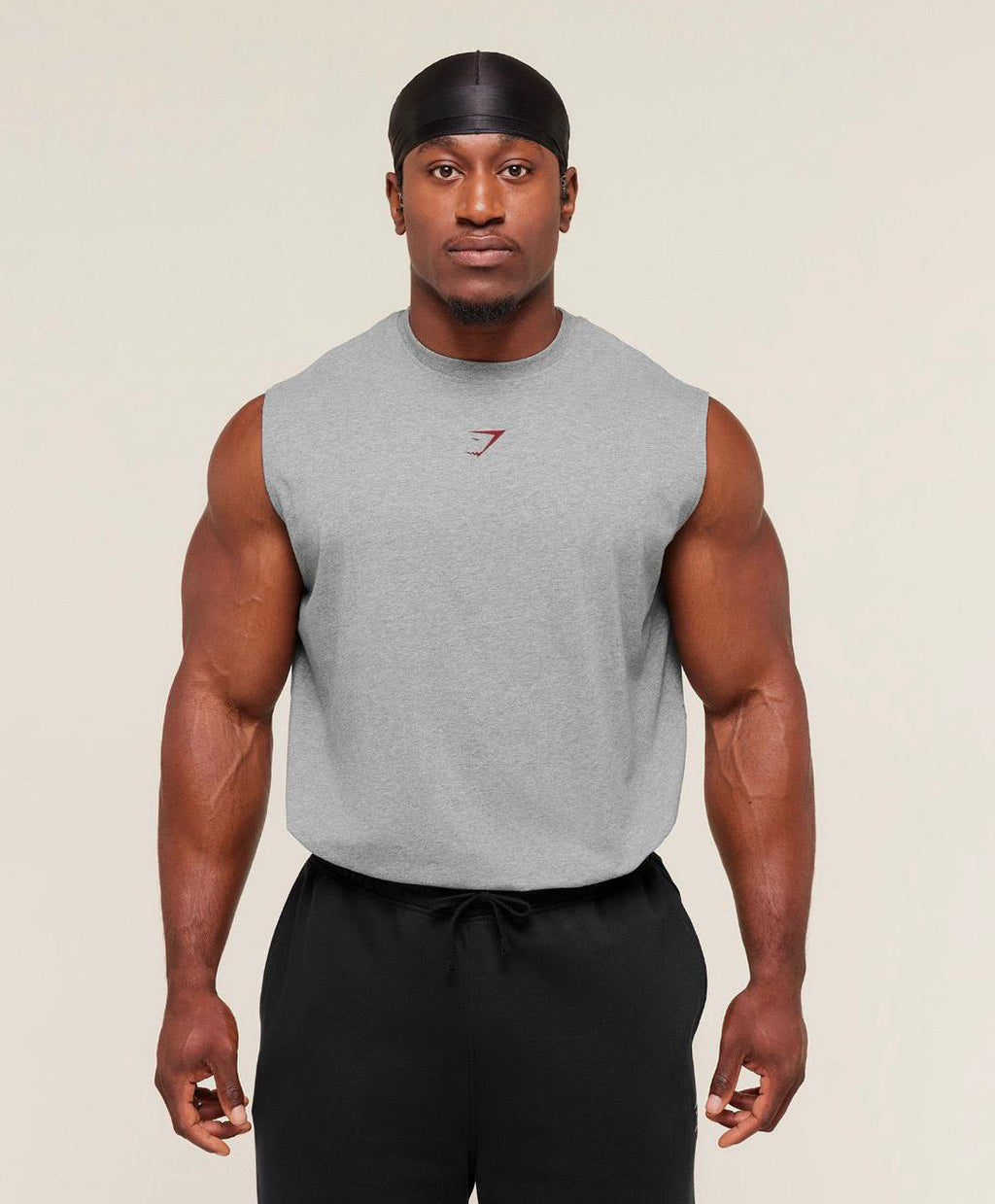 Power Cut Off Tank Grey/Red