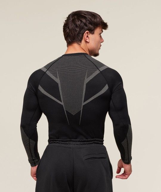 Onyx 5.0 Seamless Long Sleeve T-Shirt - Black/Onyx Grey