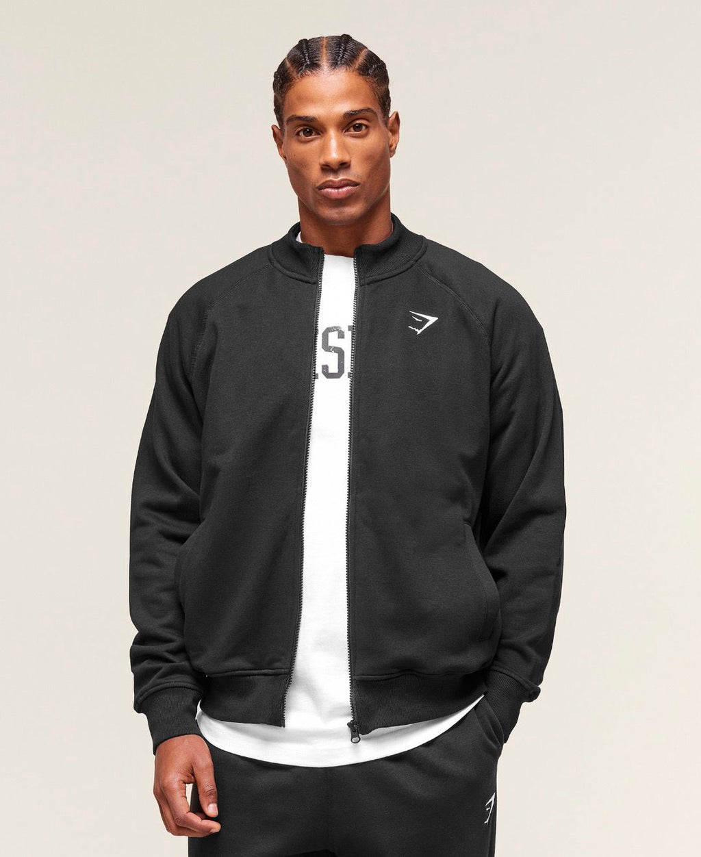 Crest Oversized Jacket Black