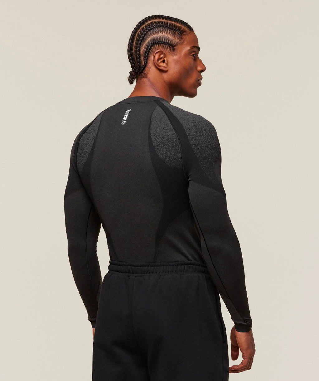 Shadow Seamless Long Sleeve Black