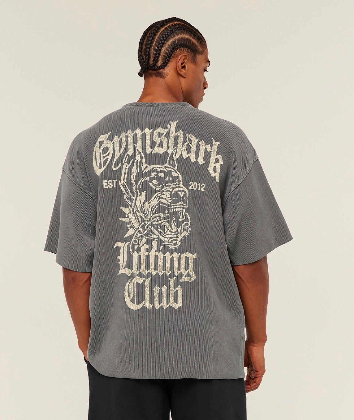 Heavyweight Textured Graphic T-Shirt Dark Grey