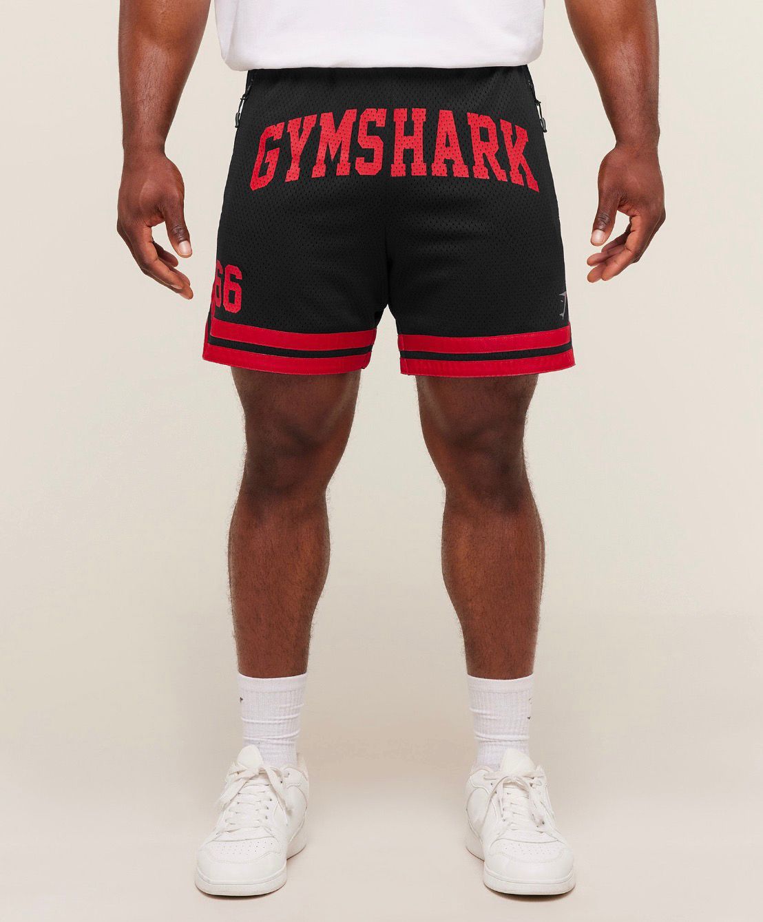 Campus Mesh Shorts Black/Red