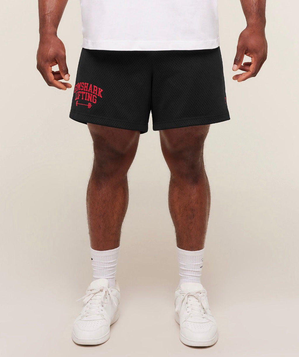 Lifting Barbell Mesh 5” Shorts Black