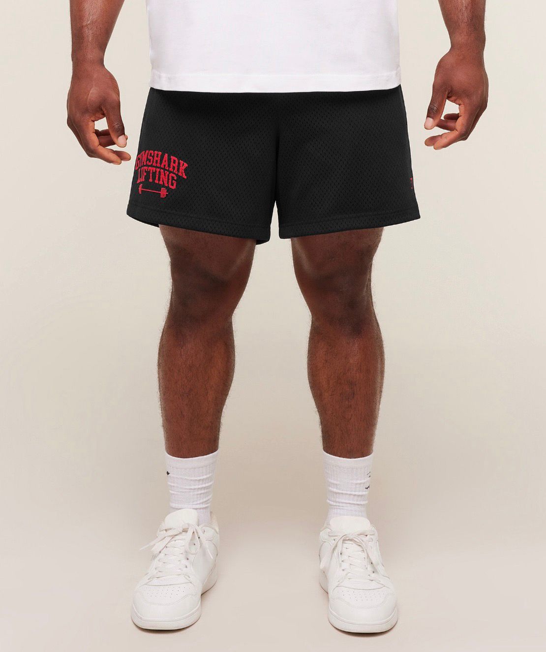 Lifting Barbell Mesh 5” Shorts Black