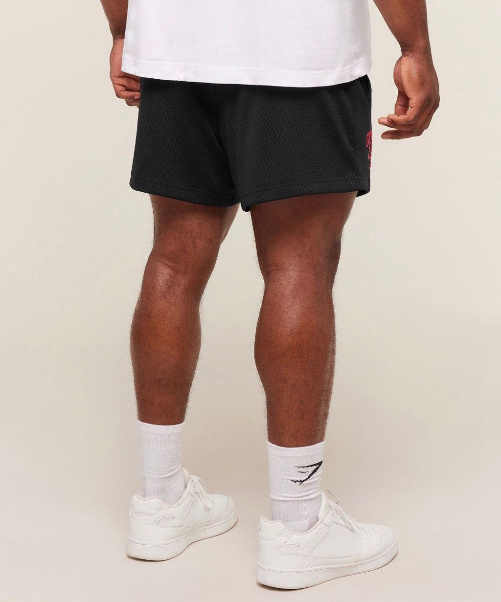 Lifting Barbell Mesh 5” Shorts Black