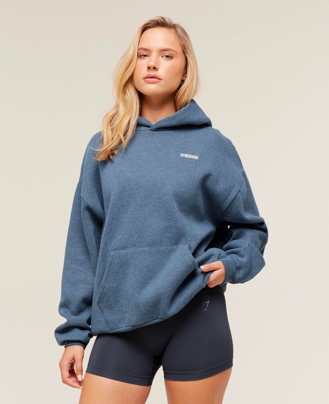 Cosy Luxe Hoodie Blue Marl