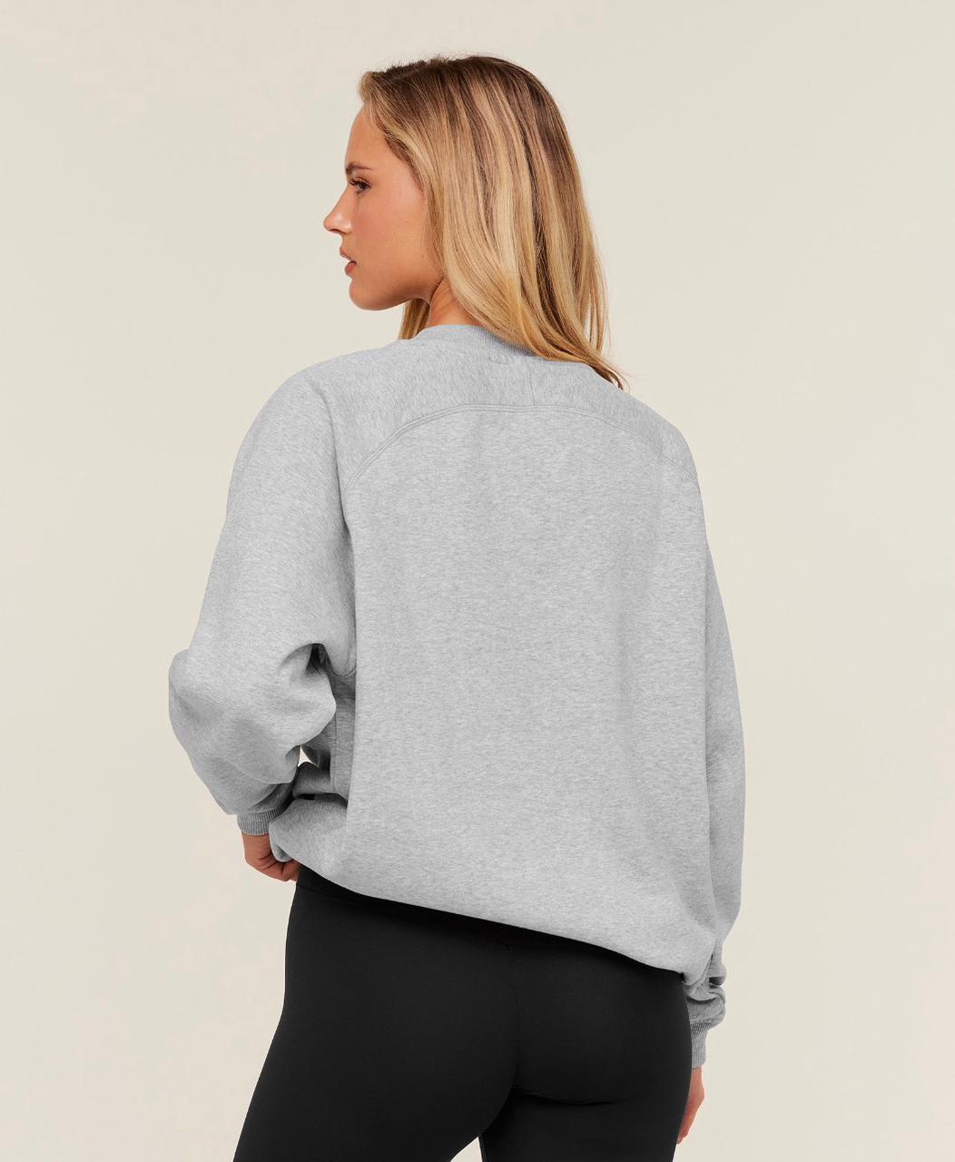 Training Oversized Fleece Sweatshirt Light Grey