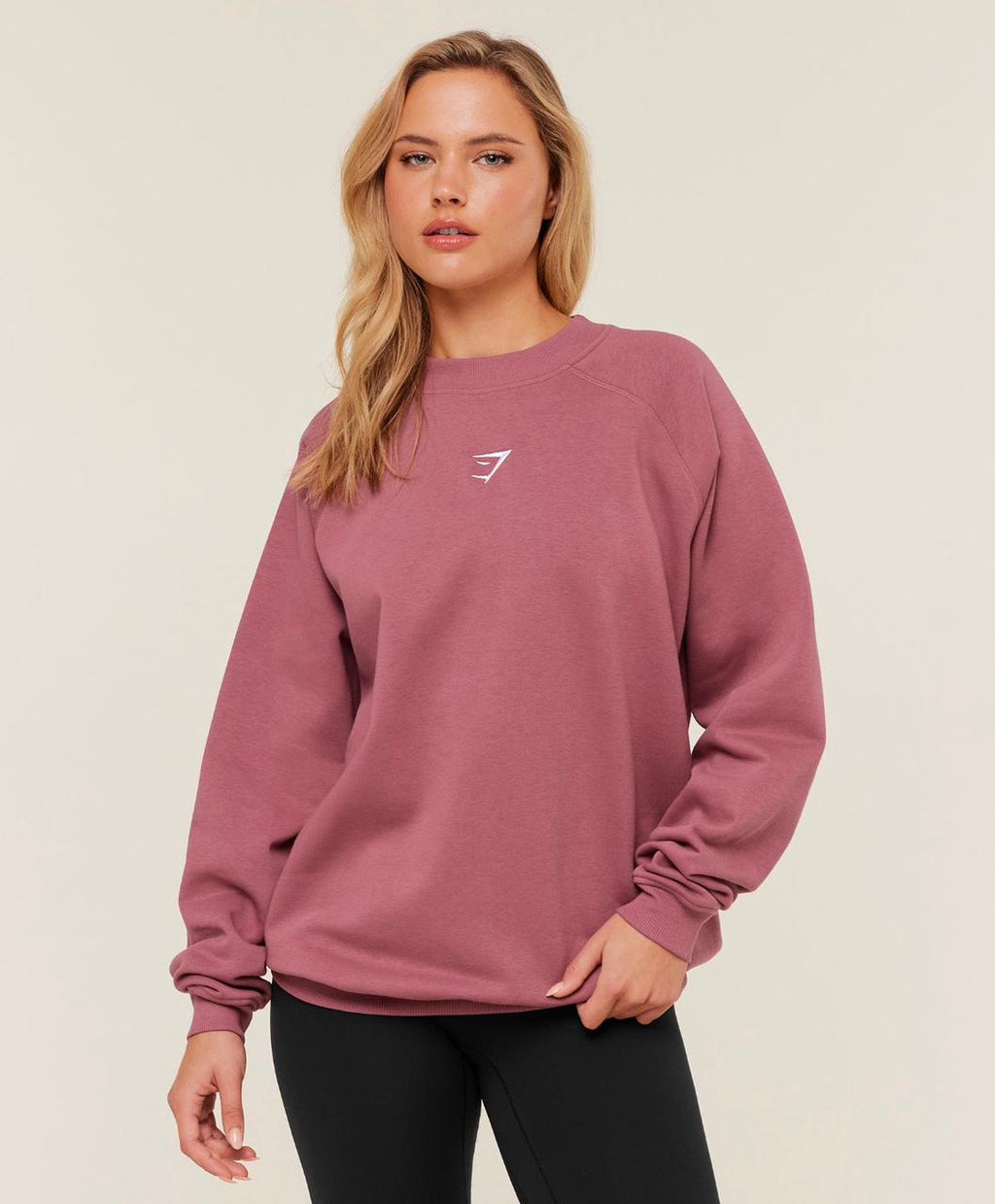 Training Oversized Fleece Sweatshirt Pink