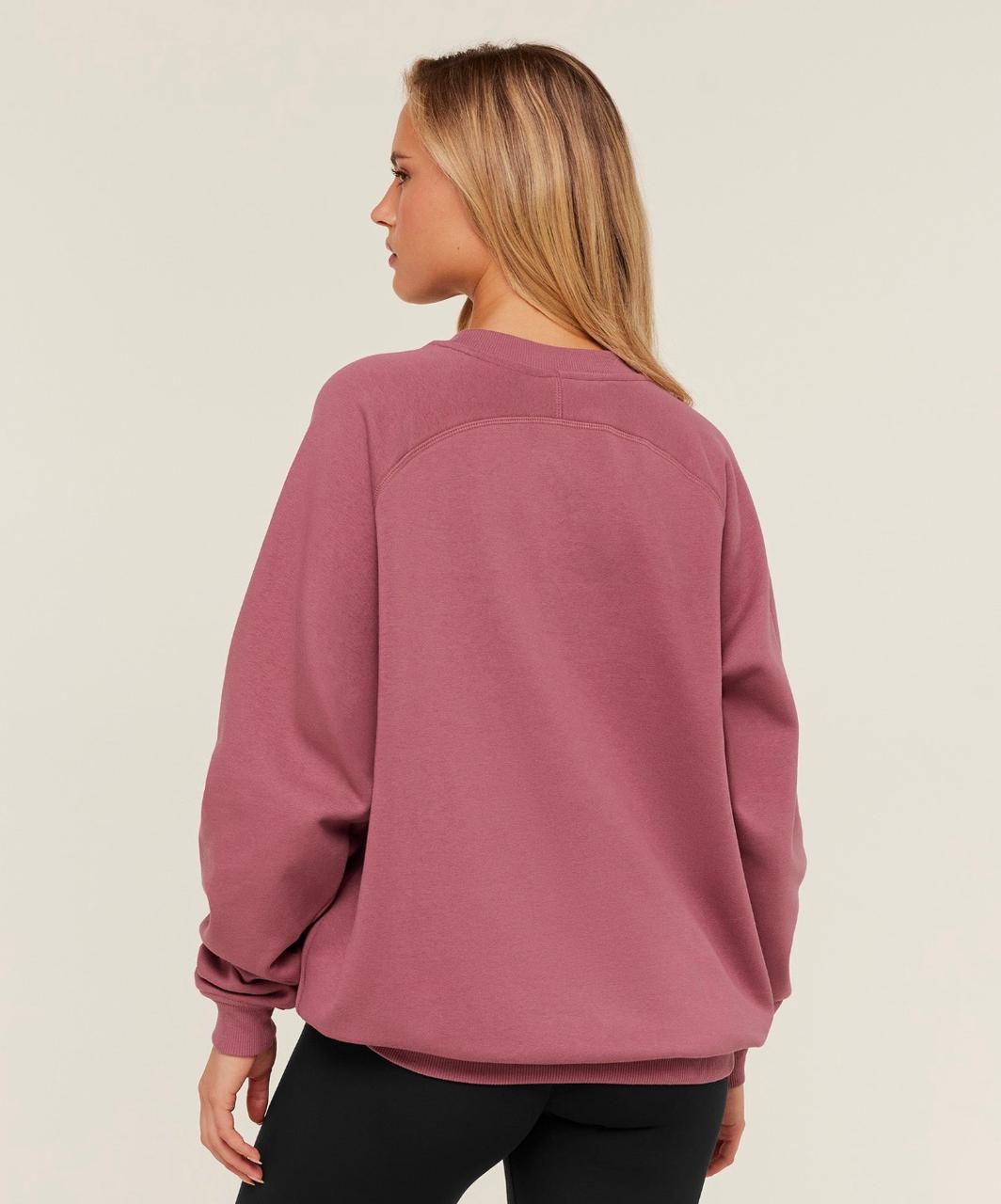Training Oversized Fleece Sweatshirt Pink