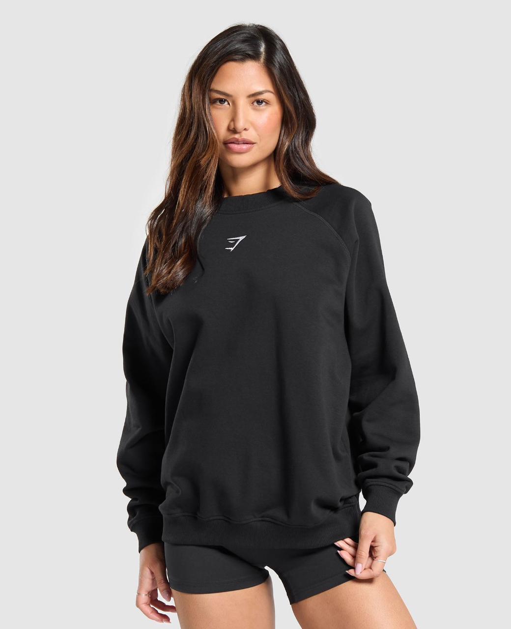 Training Oversized Fleece Sweatshirt Black