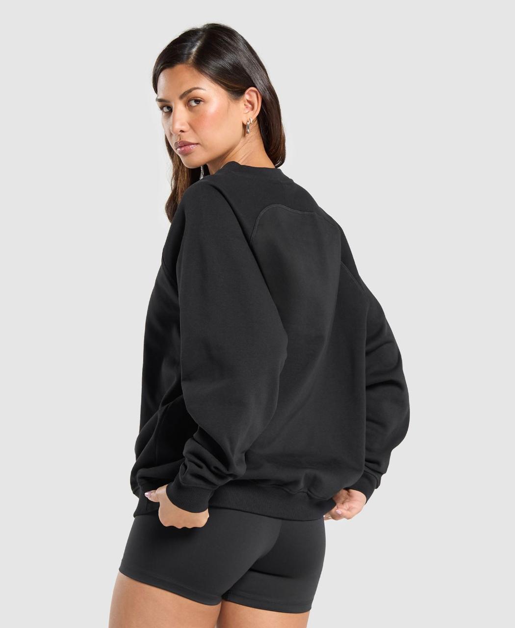 Training Oversized Fleece Sweatshirt Black