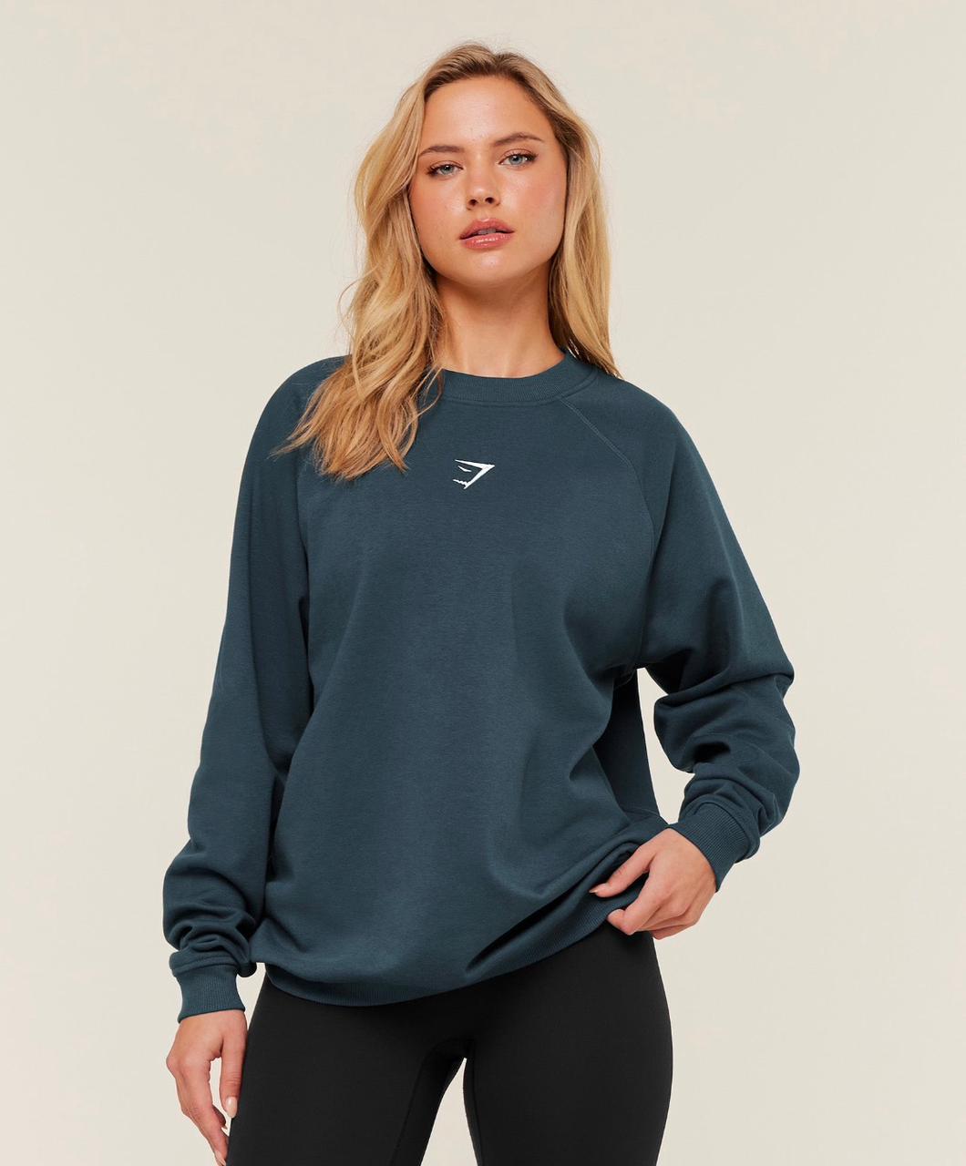 Training Oversized Fleece Sweatshirt Stealth Blue
