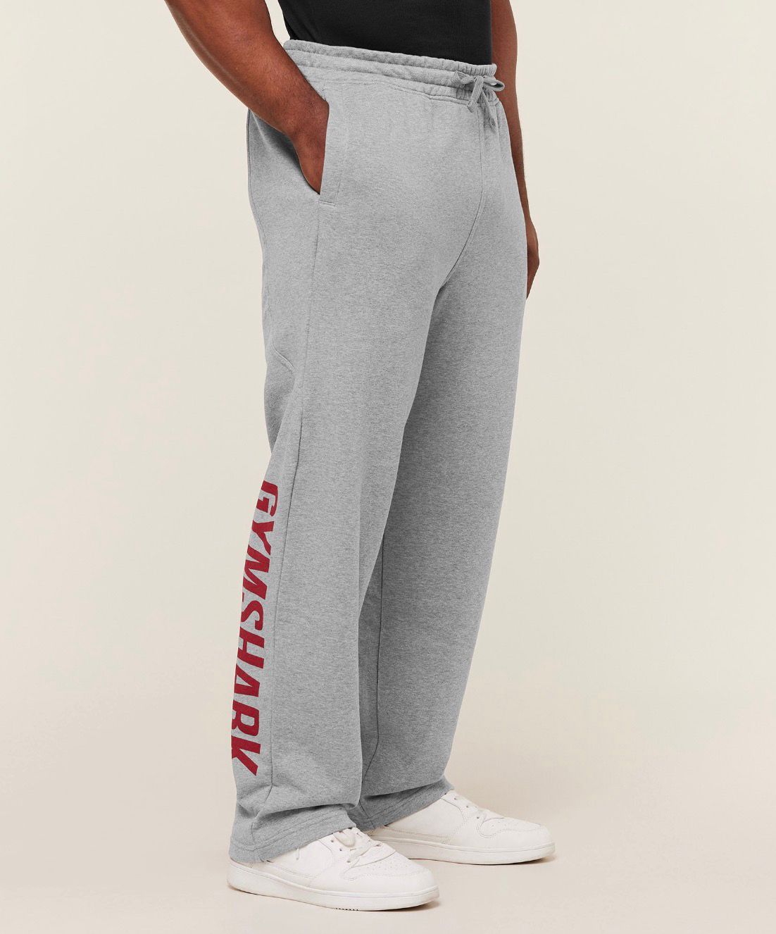 Power Straight Leh Pants Grey/Red
